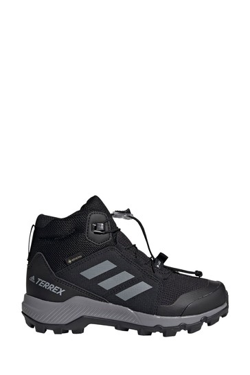 adidas Black Terrex Mid Gore Tex Hiking Youth and Junior Trainers