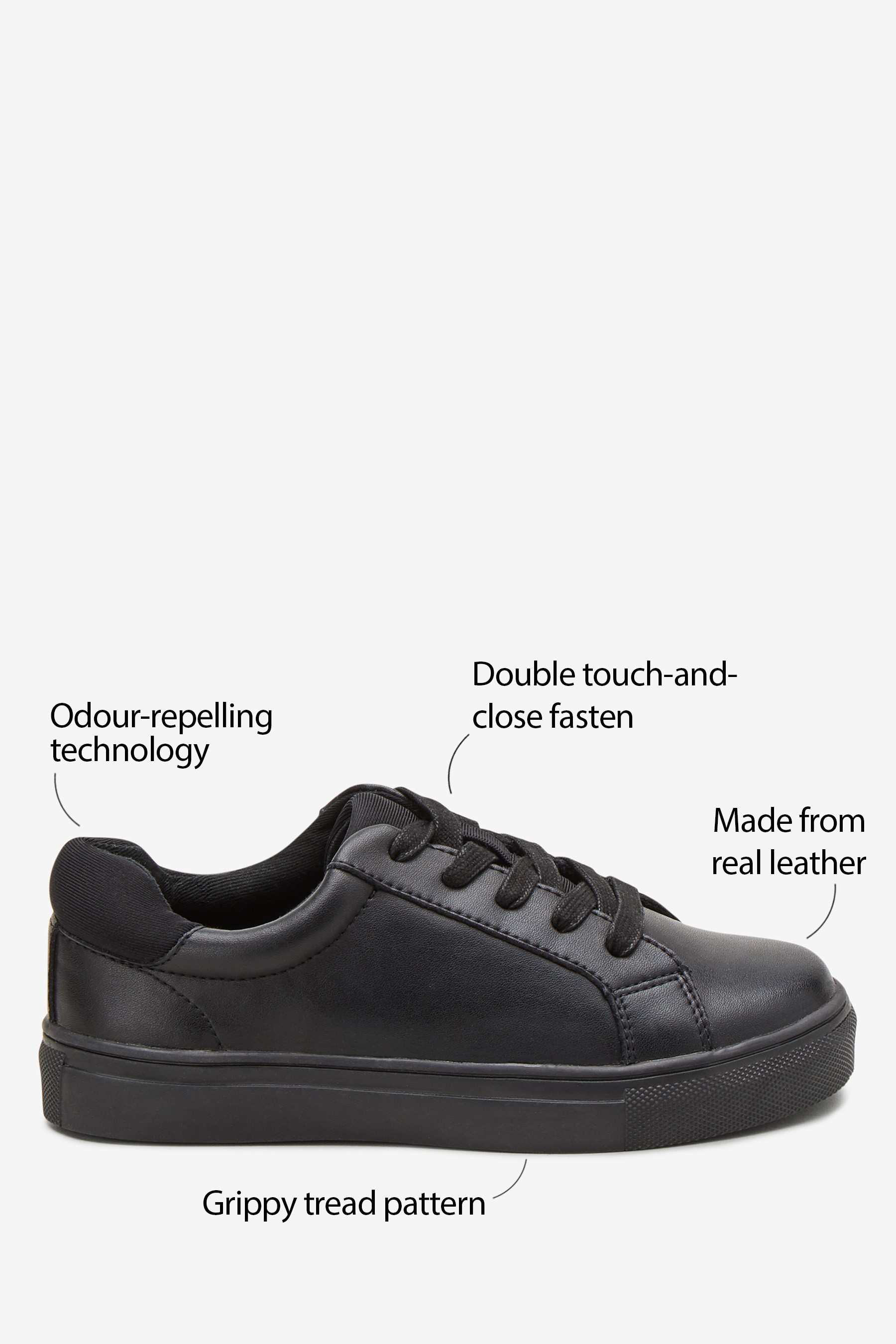 School Leather Lace-Up Shoes