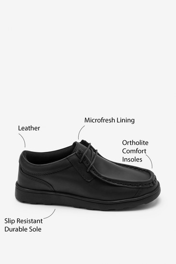 School Leather Lace-Up Shoes