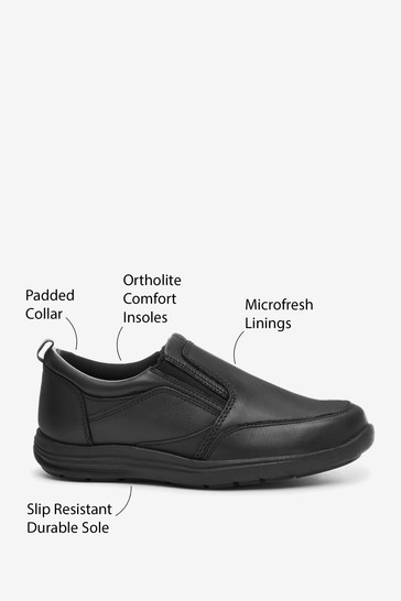 School Leather Loafers Wide Fit (G)