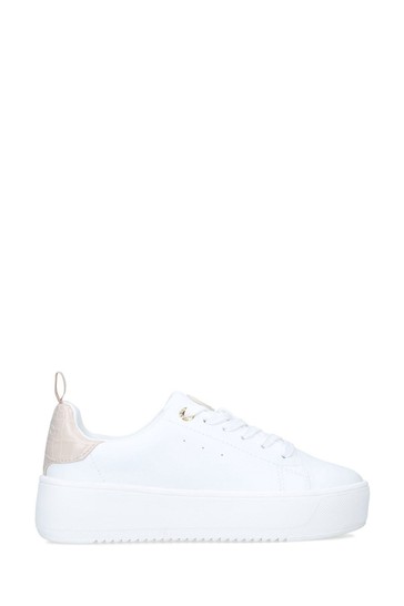 KG Kurt Geiger White Vegan Lighter Lace-Up Trainers