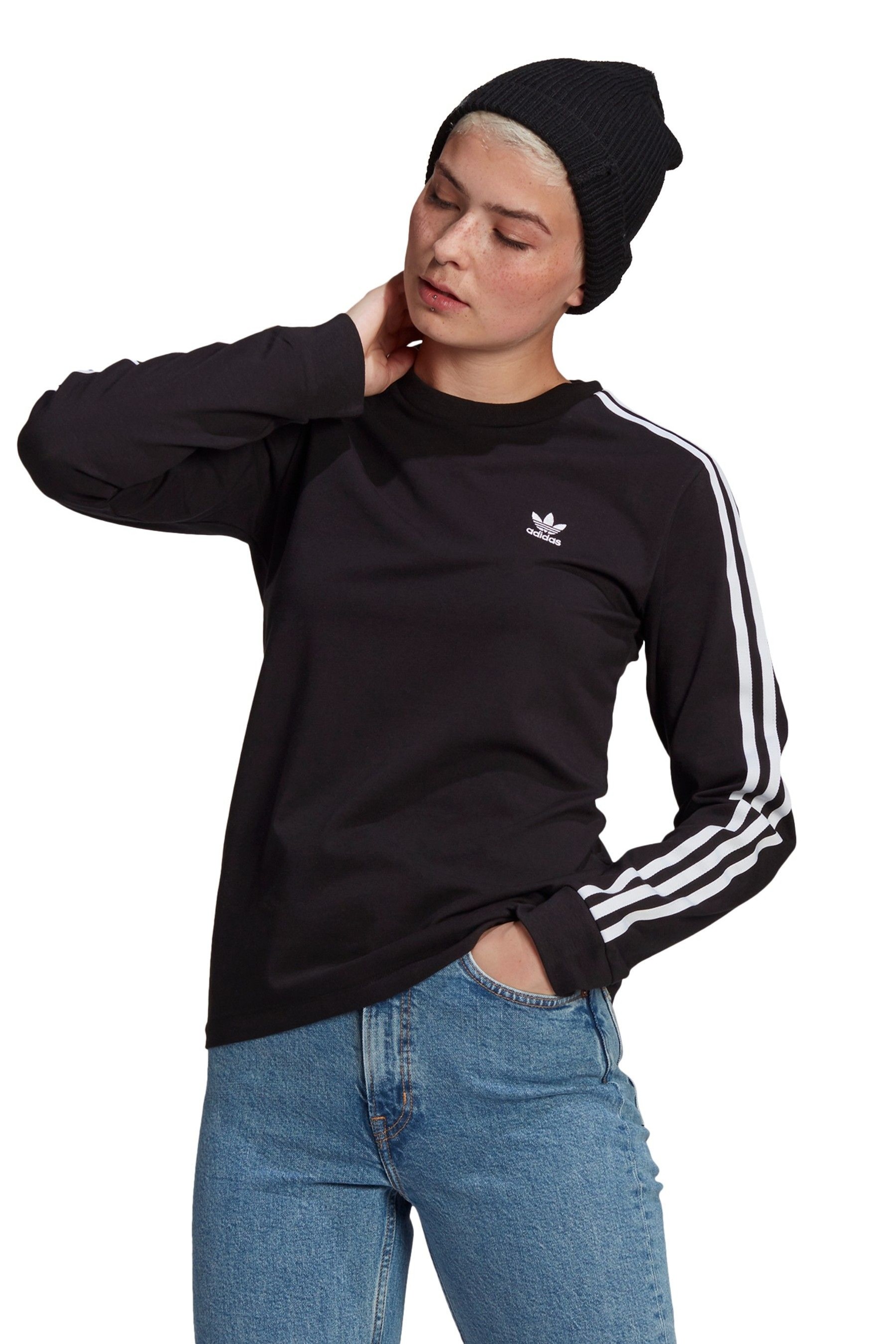 adidas Originals 3 Stripe Long Sleeved T-Shirt