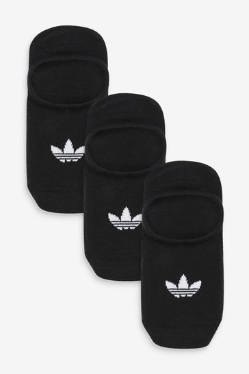 adidas Originals Adults Black No Show Socks Three Pack