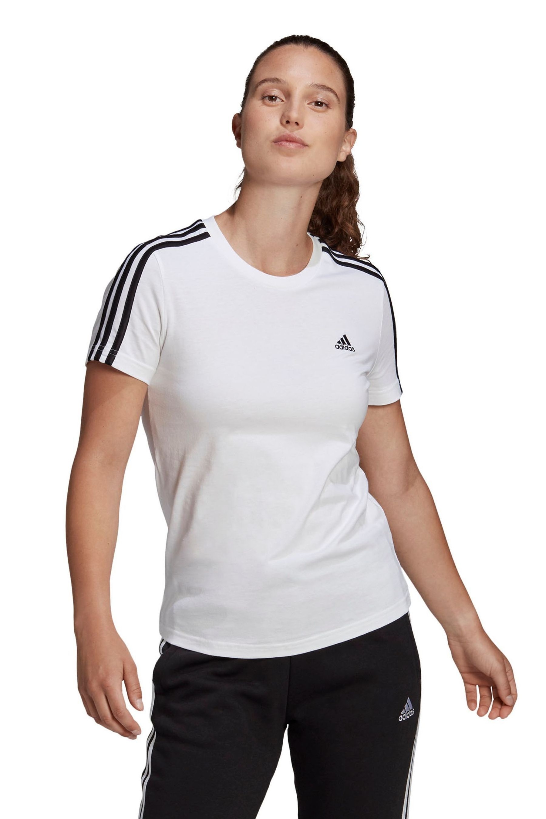 adidas 3 Stripe T-Shirt