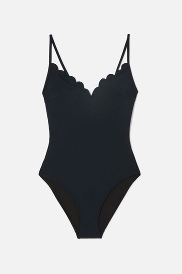 Accessorize Scallop Trim Shaping Swimsuit