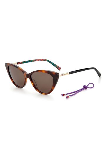 M By Missoni Havana Cat-Eye Sunglasses