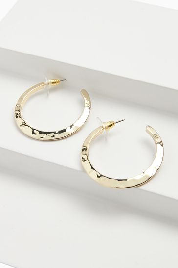 Hammered Hoop Earrings