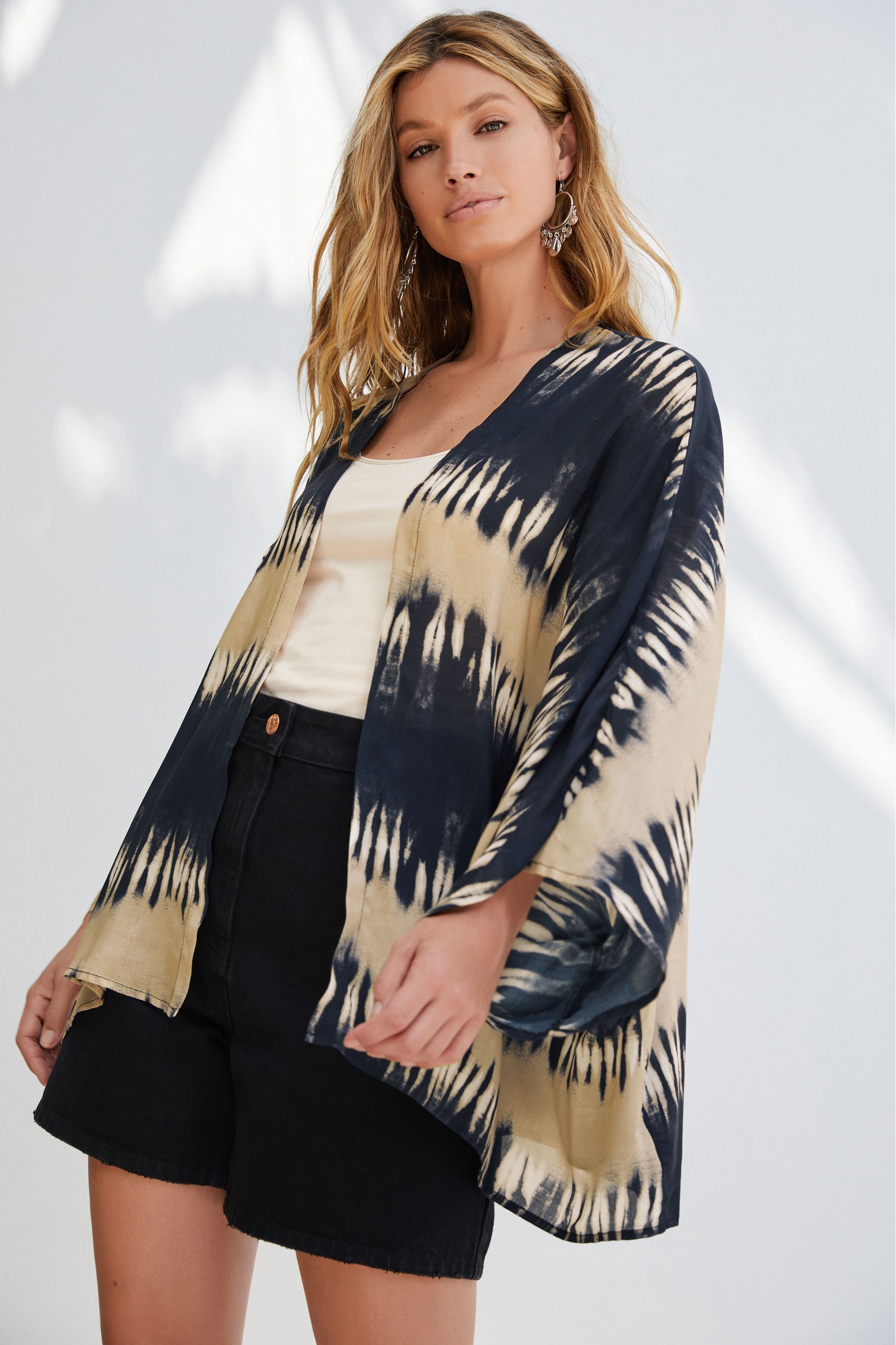 Tie Dye Print Kimono