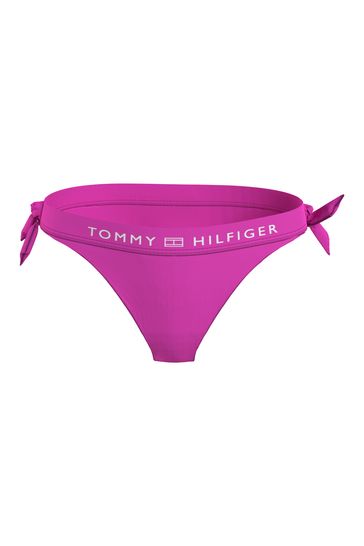 Tommy Hilfiger Pink Core Solid Cheeky Bikini Bottoms