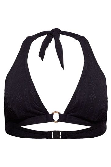 Esprit Black Padded Beach Halterneck Top