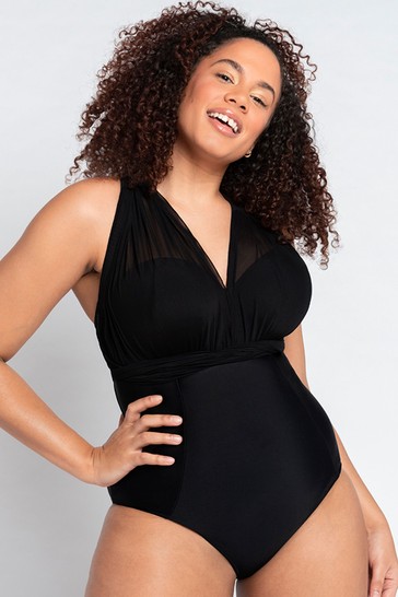 Curvy Kate Black Wrapsody Bandeau Swimsuit