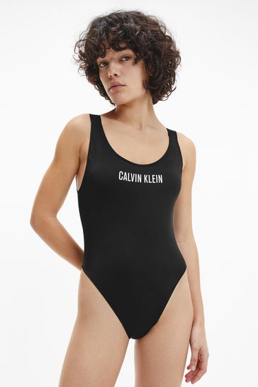 Calvin Klein Black CK One Piece Swimsuit