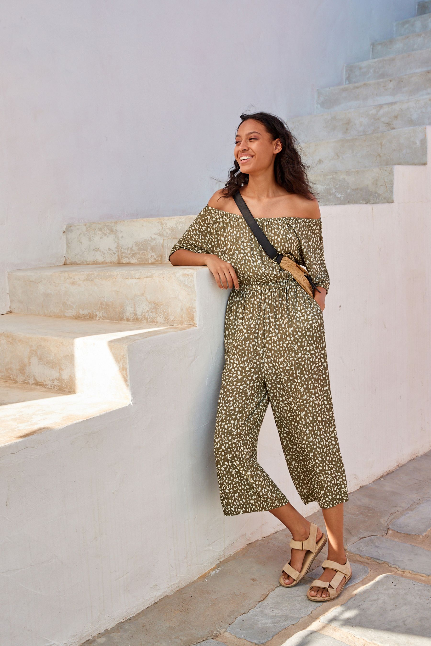 Off Shoulder Jumpsuit Regular/Tall