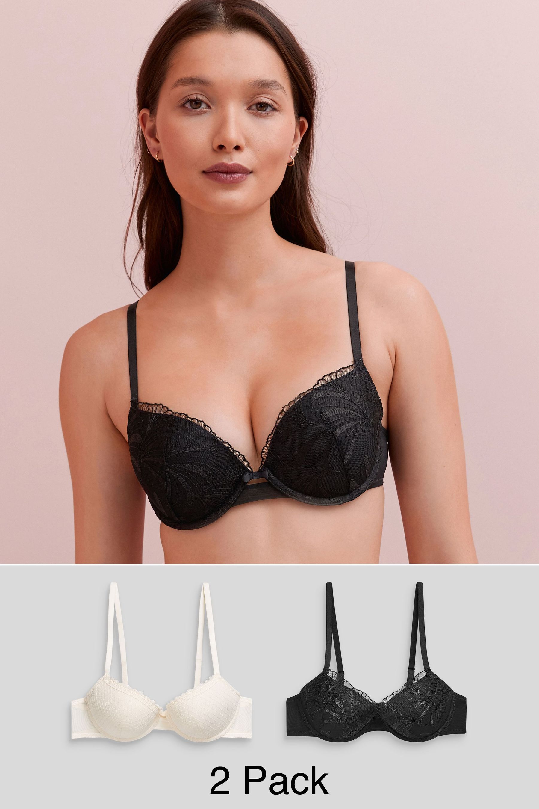 Push-Up Balcony Bras 2 Pack