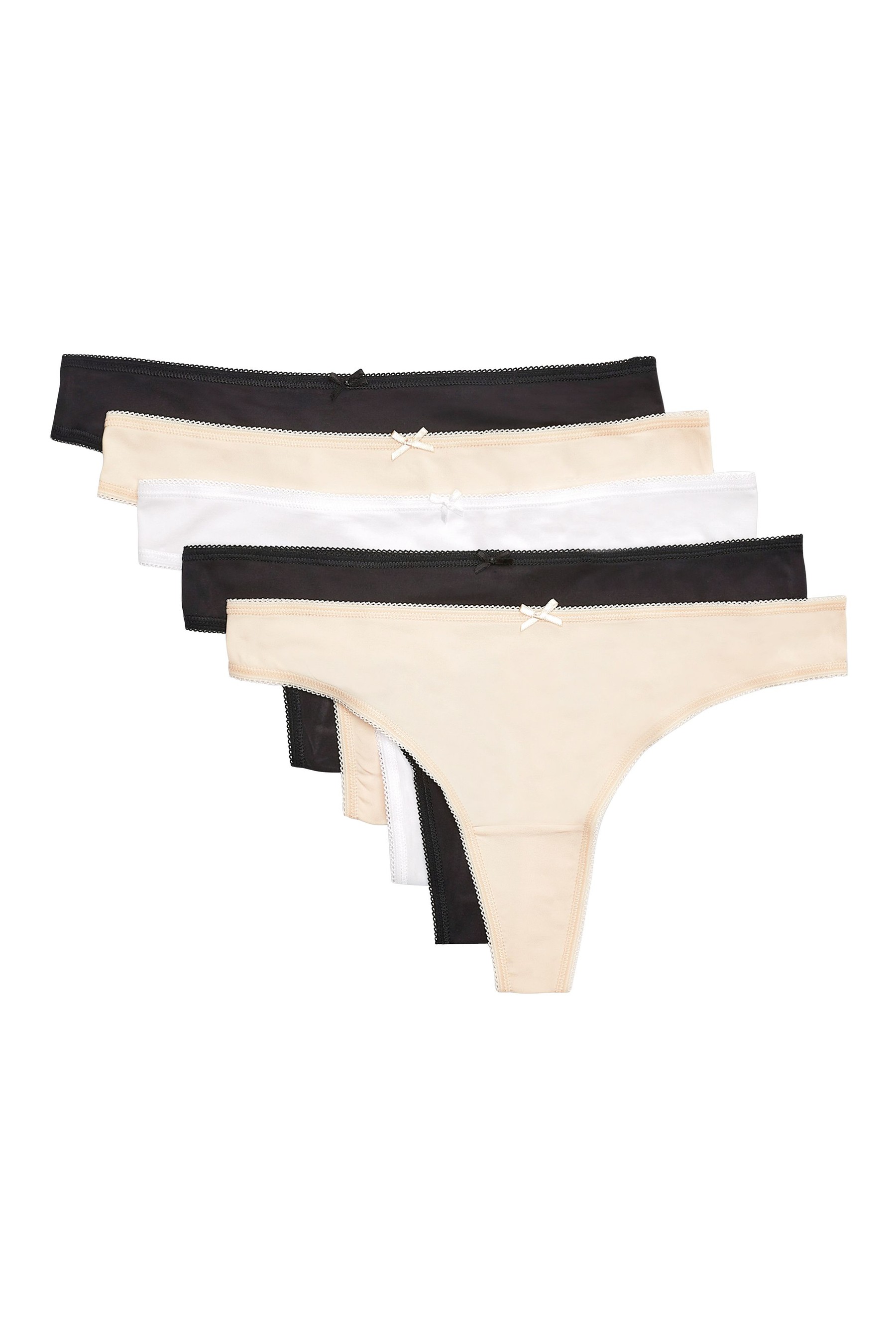 Microfibre Knickers 5 Pack Thong