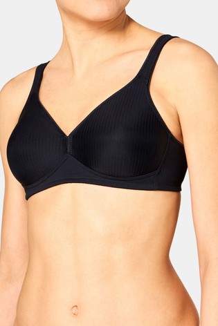 Triumph Black Modern Soft Cotton Non Wired Bra