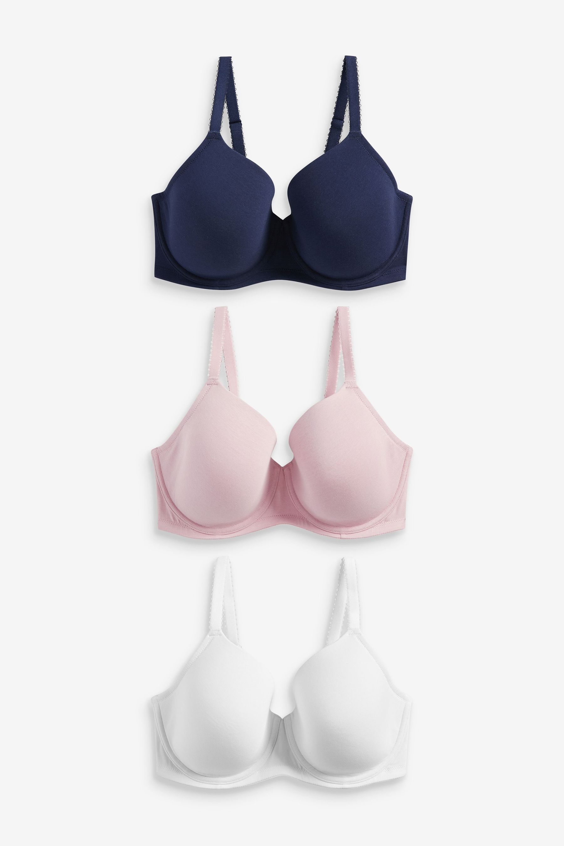 DD+ Light Pad Full Cup Bras 3 Pack