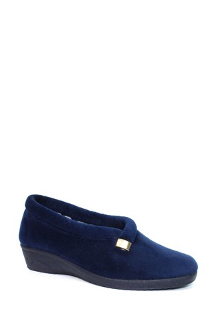 Lunar Blue Ladies Full Slippers