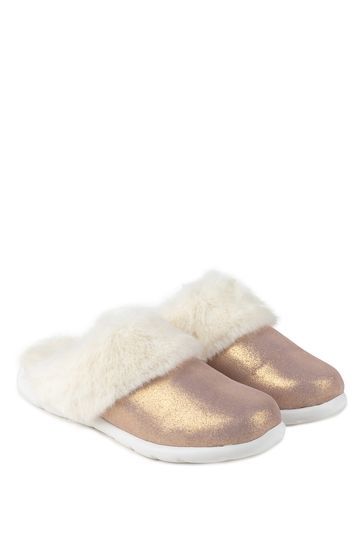 Totes Isotoner Ladies Iso-Flex Real Suede Mule Slippers