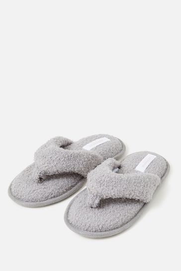 Accessorize Grey Borg Toe Thong Slippers