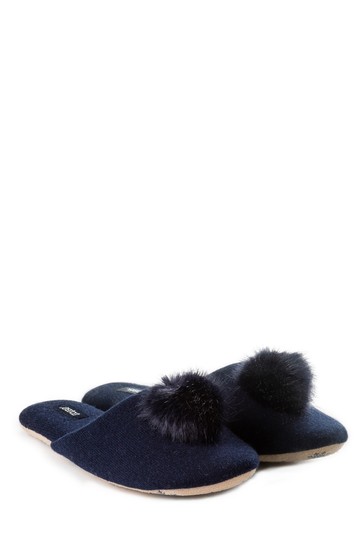 Totes Ladies Cashmere Blend Mule Slippers with Soft Sole