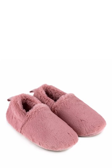 Totes totes Ladies Faux Fur Full Back Slippers