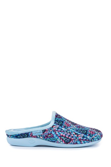 Lunar Blue Frosty Mule Slippers