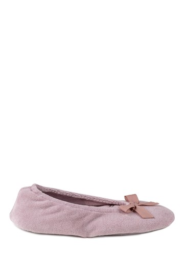 Totes Isotoner Ladies Terry Ballerina Slippers