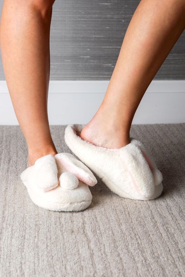 Pour Moi Faux Fur Bunny Mule Slipper