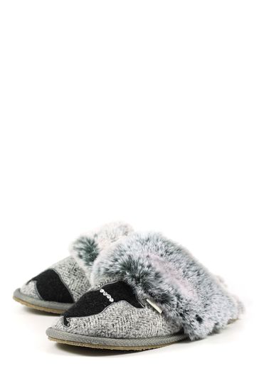 Lazy Dogz Grey Dasher Slippers