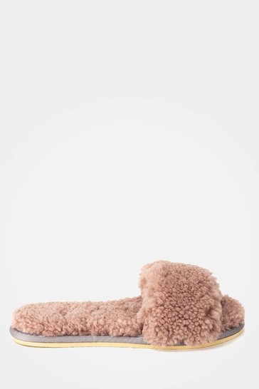 Celtic & Co. Pink Sheepskin Slides