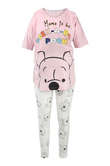 Brand Threads BCI Disney Winnie The Pooh Pink Maternity Pyjamas