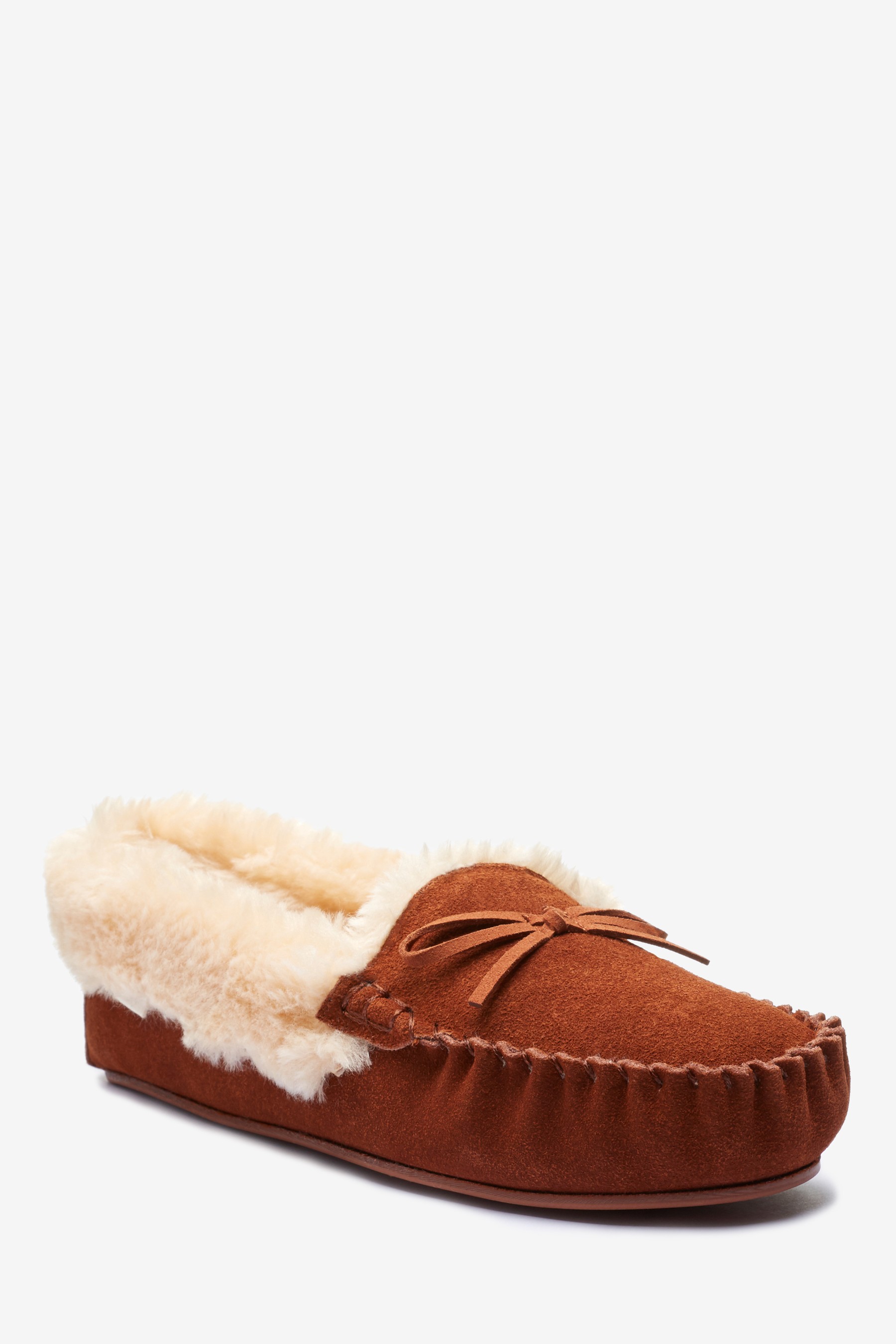 Suede Moccasin Slippers