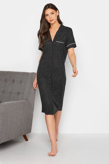 Long Tall Sally Pin Dot Button Through Nightdress