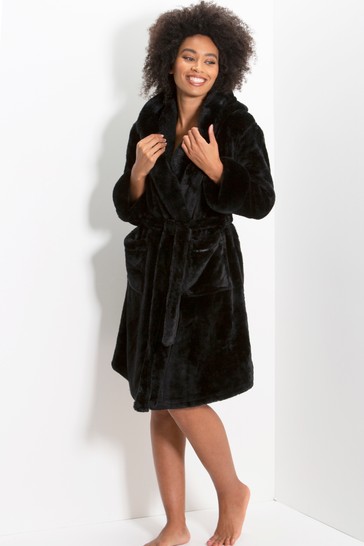 Pour Moi Faux Fur Trim Dressing Gown