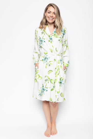 Cyberjammies Gina Lime Print Short Wrap Nighties