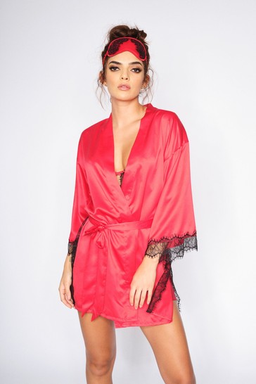 Ann Summers Red Cherryann Satin Robe