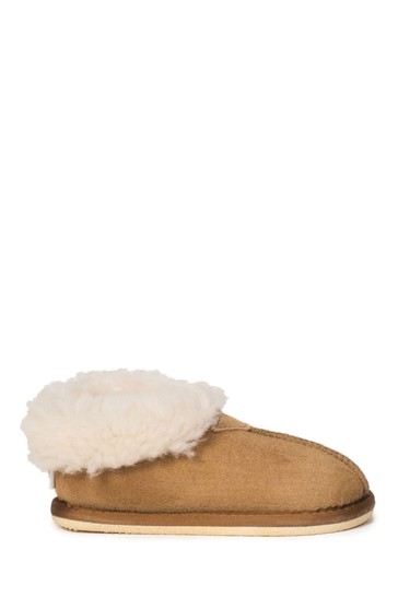 Celtic & Co. Kids Camel Sheepskin Bootee Slippers