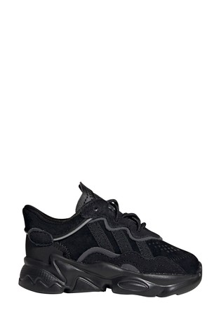 adidas Originals Ozweego Black Infant Elasticated Lace Trainers