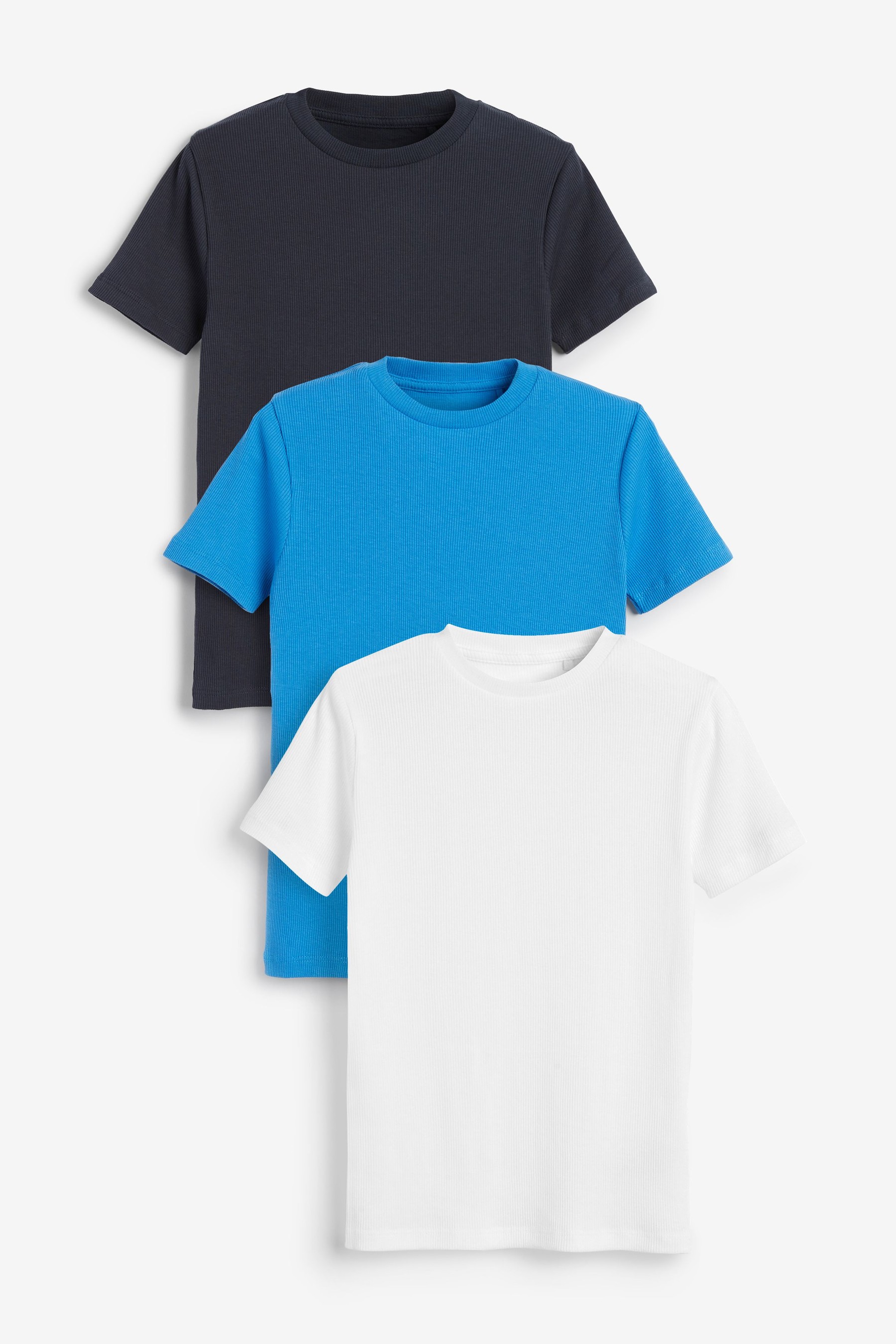 3 Pack Cotton Rib T-Shirts (1.5-16yrs)