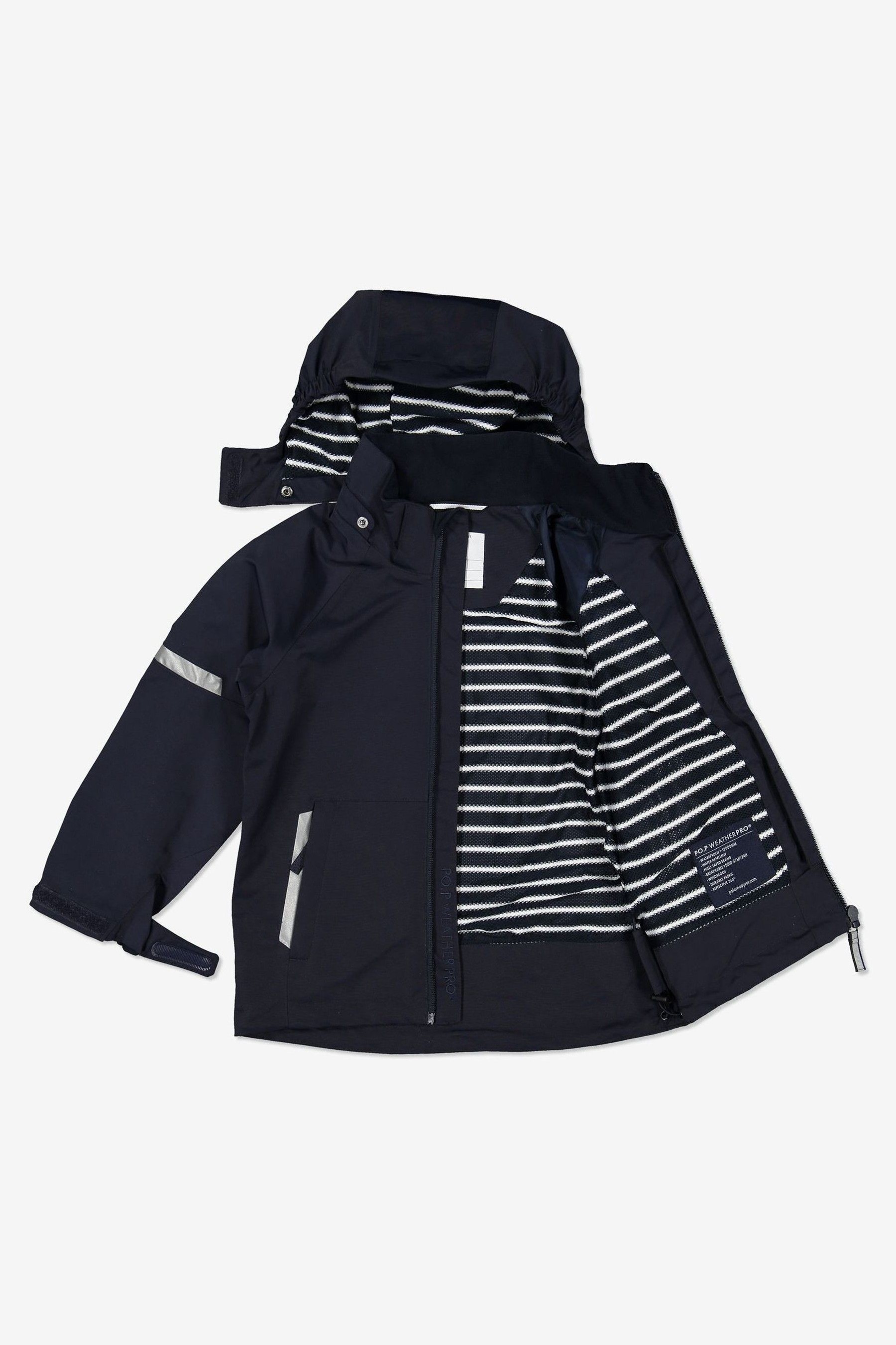 Polarn O. Pyret Blue Waterproof Shell Coat