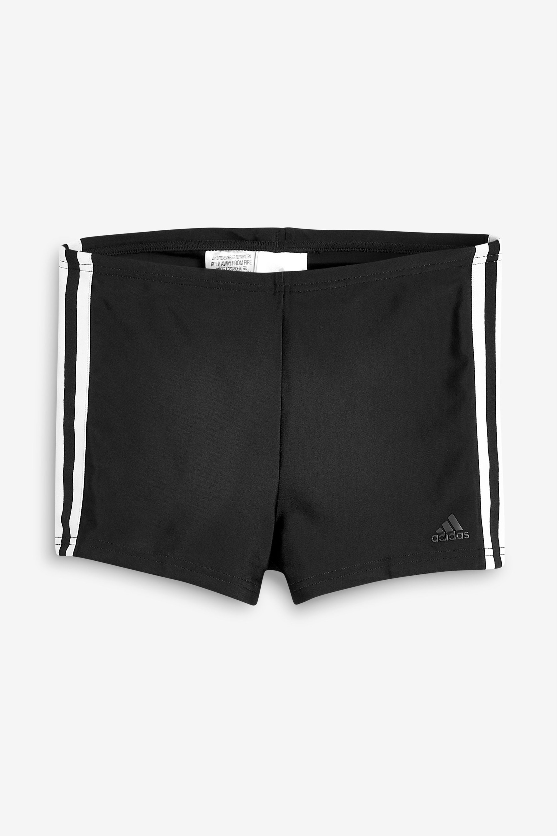 adidas Black 3 Stripe Swim Boxers