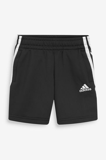 adidas Black Performance 3 Stripe Shorts