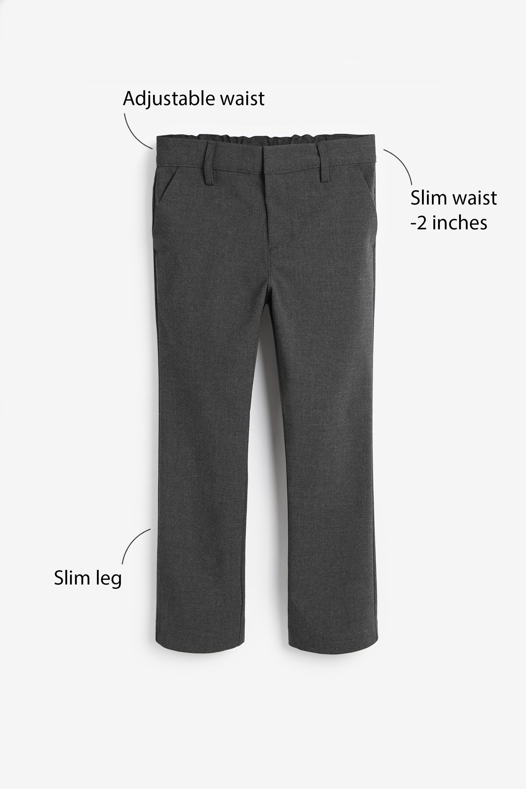 Formal Stretch Skinny Trousers (3-17yrs) Slim Waist