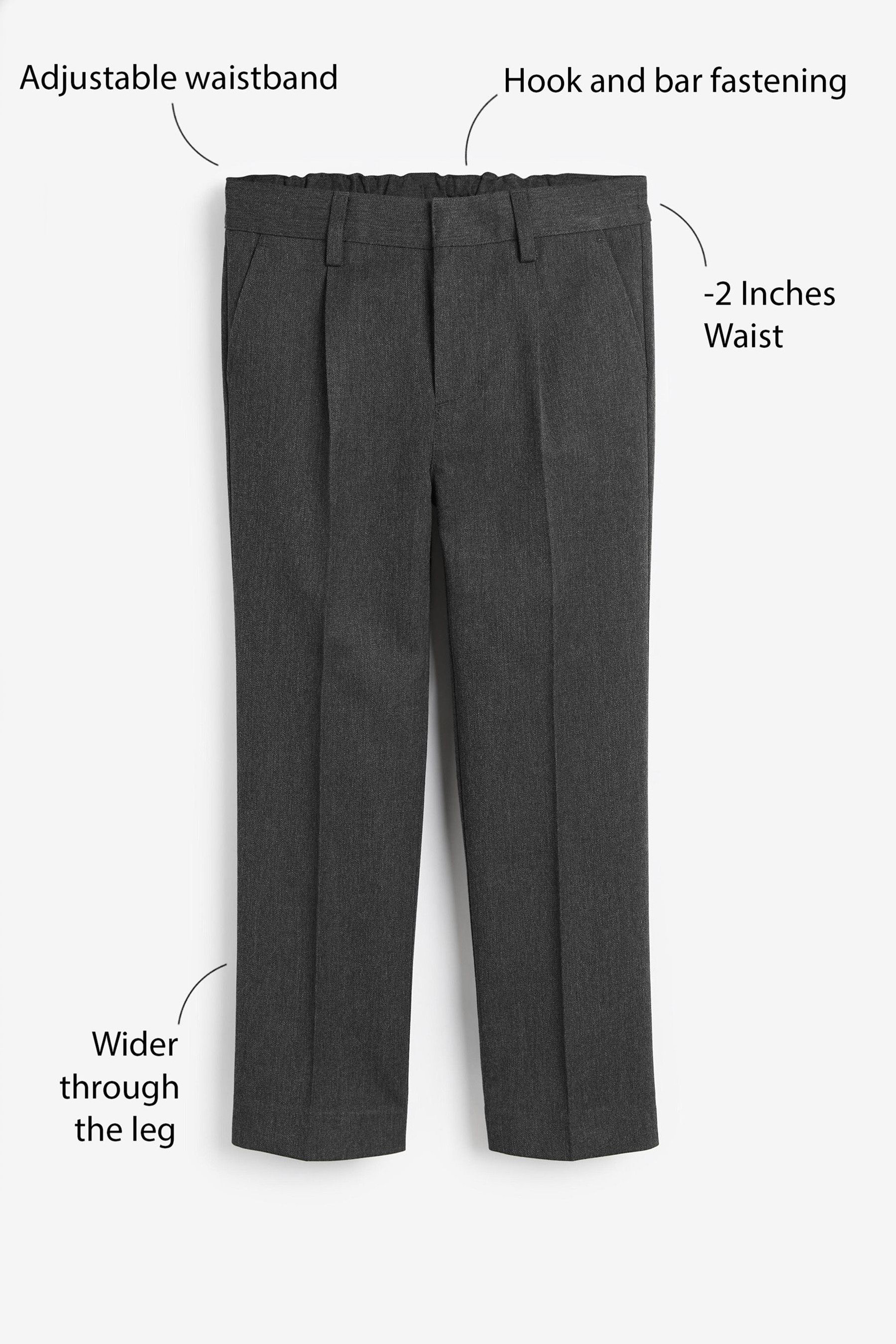 Pleat Front Trousers (3-17yrs) Slim Waist