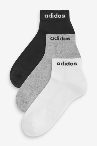 adidas Kids Linear Logo Ankle Socks Three Pack