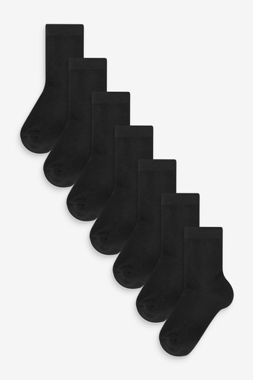 7 Pack Cushioned Footbed Cotton Rich Socks