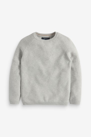 Textured Crew Jumper (3-16yrs) Without Stag