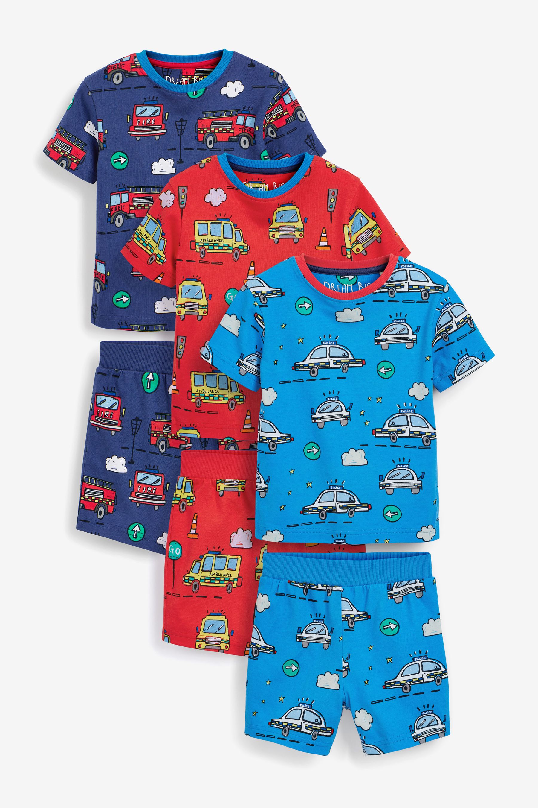 3 Pack Short Pyjamas (9mths-12yrs)