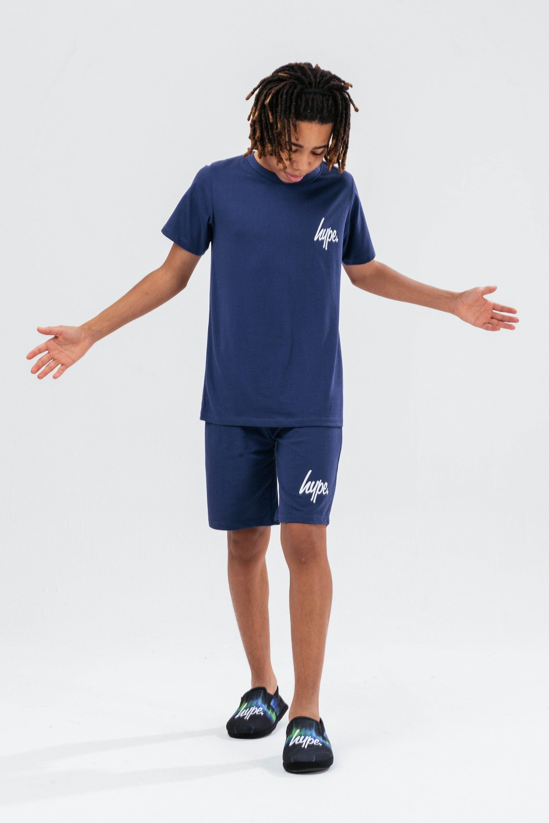 Hype Blue Short-Sleeve Kids Pyjama Set